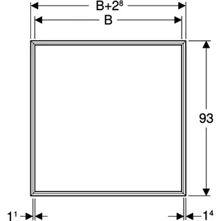 Geberit ONE Abdeckrahmen für Spiegelschrank UP-Montage, 60cm, weiß – Bild 5