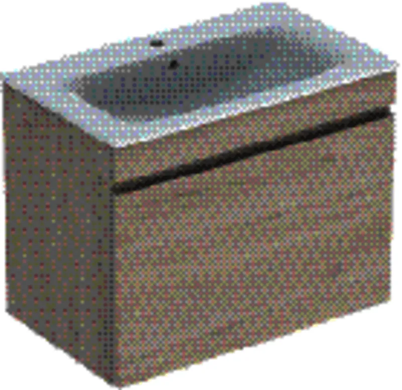 Geberit Renova Plan Set MWT m. US, 1 Schubl. 80x62,2x48cm, Nussbaum hickory hell