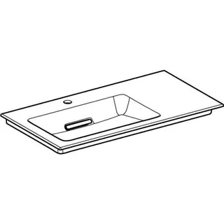 Geberit ONE MWT 90x48cm, CleanDrain, Ablg.re mit Hahnloch, ohne Überlauf, weiß, KeraTect/weiß glzd – Bild 3