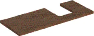 GE ONE WT-Pl. Aus re für AWT Schalenform 120x3x47cm, Eiche