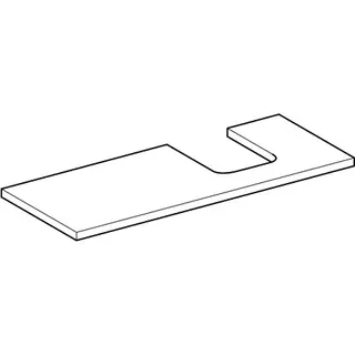 Geberit ONE Waschtisch-Pl. Aus rechts für AWT Schalenform 120x3x47cm, Eiche – Bild 3