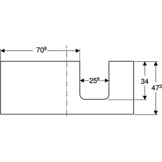 Geberit ONE Waschtisch-Pl. Aus rechts für AWT Schalenform 120x3x47cm, Eiche – Bild 4