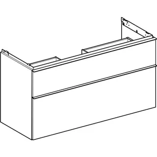 Geberit iCon Unterschrank für Waschtisch, 2 Schubl. 118,4x61,5x47,6cm, sandgrau – Bild 3