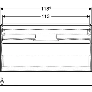Geberit iCon Unterschrank für Waschtisch, 2 Schubl. 118,4x61,5x47,6cm, sandgrau – Bild 4