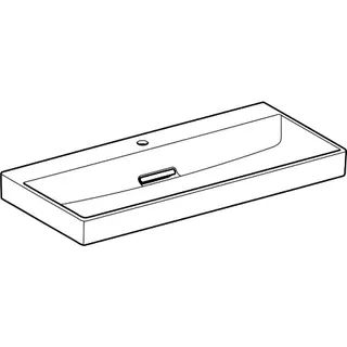 Geberit ONE Waschtisch 105x48cm, CleanDrain mit Hahnloch, ohne Überlauf, weiß, KeraTect/weiß glzd – Bild 3