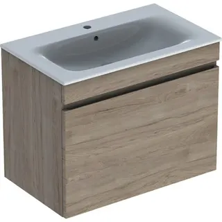 Geberit Renova Plan Set MWT m. US, 1 Schubl. 80x62,2x48cm, Nussbaum hi hell/KeraTect – Bild 2