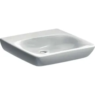 Geberit Renova Comfort Waschtisch barrierefrei 60x55cm, ohne Hahnloch, ohne Überlauf, weiß – Bild 2