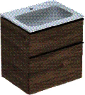 GE iCon Set MWT m. US, 2 Schubl. 60x63x48cm, Nussbaum/Griff lava