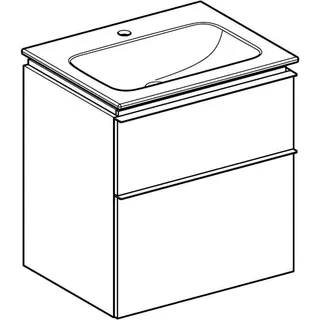Geberit iCon Set MWT m. US, 2 Schubl. 60x63x48cm, lava – Bild 3