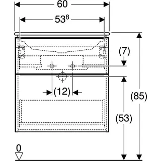 Geberit iCon Set MWT m. US, 2 Schubl. 60x63x48cm, lava/KeraTect – Bild 5
