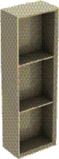 GE Regal rechteckig 22,5x70x13,2cm, sandgrau