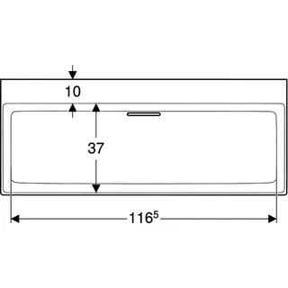 Geberit ONE Waschtisch 120x48cm, CleanDrain ohne Hahnloch, ohne Überlauf, weiß, KeraTect/weiß glzd – Bild 4