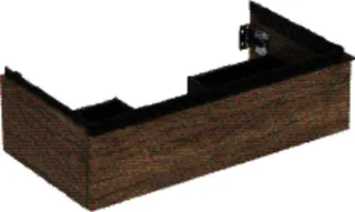 GE iCon Unterschrank für WT, 1 Schubl. 88,8x24,7x47,6cm, Nussbaum hi./Gr. Lava