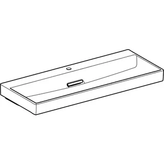 Geberit ONE Waschtisch 120x48cm, CleanDrain mit Hahnloch, ohne Überlauf, weiß, KeraTect/weiß glzd – Bild 3