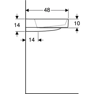 Geberit ONE Waschtisch 120x48cm, CleanDrain 2 Hahnloch, ohne Überlauf, weiß, KeraTect/weiß glzd – Bild 4