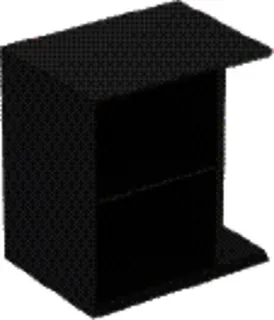 GE iCon Seitenelement wandhängend 37x40x27,3cm, lava