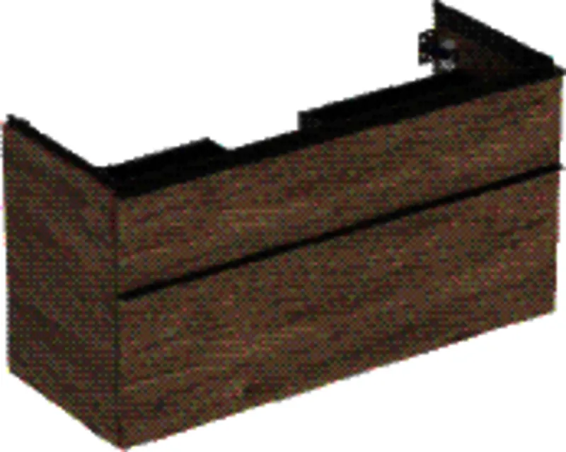 Geberit iCon Unterschrank für Waschtisch, 2 Schubl. 118,4x61,5x47,6cm, Nussbaum hi./Gr. Lava