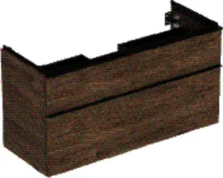 GE iCon Unterschrank für WT, 2 Schubl. 118,4x61,5x47,6cm, Nussbaum hi./Gr. Lava