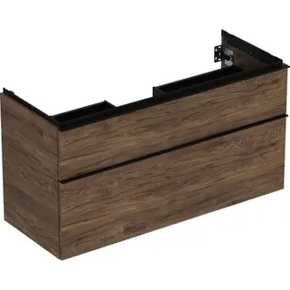 Geberit iCon Unterschrank für Waschtisch, 2 Schubl. 118,4x61,5x47,6cm, Nussbaum hi./Gr. Lava – Bild 2