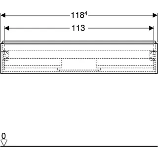 Geberit iCon Unterschrank für Waschtisch, 1 Schubl. 118,4x24,7x47,6cm, sandgrau – Bild 4