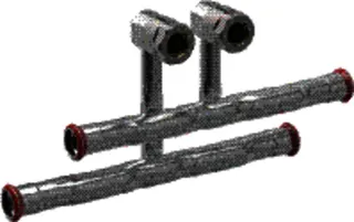 GE Mapress C-Stahl Set Anschluss-T-Stück f. Vorl./Rückl. Anschlussverschr. d18-15