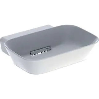 Geberit ONE AS-Waschtisch, SF, 50x42,5cm, CleanDrain ohne Hahnloch, ohne Überlauf, weiß, KeraTect/weiß glzd