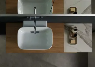 Geberit ONE AS-Waschtisch, SF, 50x42,5cm, CleanDrain ohne Hahnloch, ohne Überlauf, weiß, KeraTect/weiß glzd – Bild 3