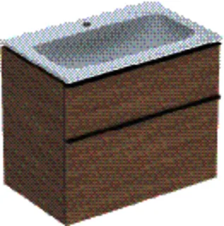GE iCon Set MWT m. US, 2 Schubl. 75x63x48cm, Eiche/Griff lava