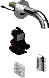 Geberit Waschtischarmatur Piave, Wandmontage mit UP-Funktion Genr. L 17cm mit Mischer