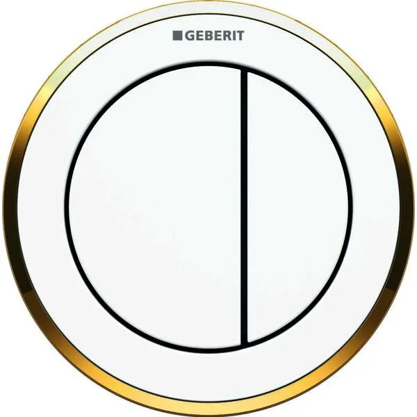 Geberit Fernbetätigung Typ 10 pneumatisch für 2-Mengen-Sp. Möbeldrücker weiß/vergoldet