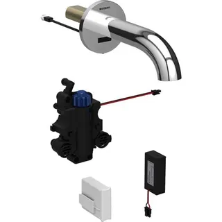 Geberit Waschtischarmatur Piave, Wandmontage mit UP-Funktionsbox Batt. mit Mischer L1