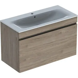 Geberit Renova Plan Set MWT m. US, 1 Schubl. 100x62,2x48cm, Nussbaum hickory hell – Bild 2