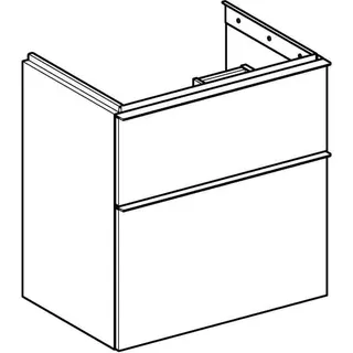 Geberit iCon Unterschrank f. Waschtisch, verk. Ausld. 59,2x61,5x41,6cm, lava – Bild 3