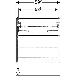 Geberit iCon Unterschrank f. Waschtisch, verk. Ausld. 59,2x61,5x41,6cm, lava – Bild 4