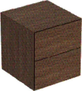 Geberit ONE Seitenschrank mit 2 Schubl. 45x49,2x47cm, Eiche – Bild 2
