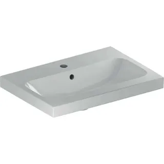 Geberit iCon Light Waschtisch 60x42cm, verk. Ausld. mit Hahnloch, mit Ül., weiß, KeraTect – Bild 2