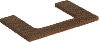 Geberit ONE Waschtisch-Platte, Ausschnitt mi. für AWT 75x3x47cm, Eiche – Bild 2
