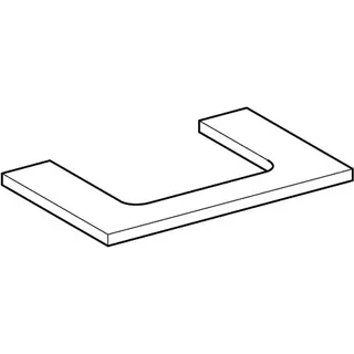 Geberit ONE Waschtisch-Platte, Ausschnitt mi. für AWT 75x3x47cm, Eiche – Bild 3