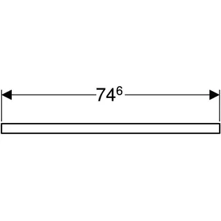 Geberit ONE Waschtisch-Platte, Ausschnitt mi. für AWT 75x3x47cm, Eiche – Bild 4