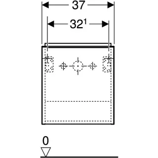 Geberit iCon Unterschrank für HWB, 1 Tür rechts 37x41,5x27,9cm, sandgrau – Bild 4