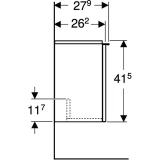 Geberit iCon Unterschrank für HWB, 1 Tür rechts 37x41,5x27,9cm, sandgrau – Bild 5