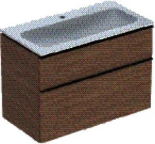 GE iCon Set MWT m. US, 2 Schubl. 90x63x48cm, Eiche/Griff lava
