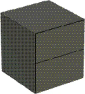 GE ONE Seitenschrank mit 2 Schubl. 45x49,2x47cm, greige matt