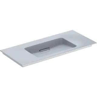 Geberit ONE MWT 105x48cm, CleanDrain ohne Hahnloch, ohne Überlauf, weiß, KeraTect/weiß glzd