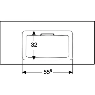 Geberit ONE MWT 105x48cm, CleanDrain ohne Hahnloch, ohne Überlauf, weiß, KeraTect/weiß glzd – Bild 4