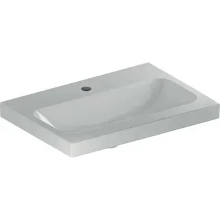 Geberit iCon Light Waschtisch 60x42cm, verk. Ausld. mit Hahnloch, ohne Ül., weiß, KeraTect – Bild 2