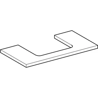 Geberit ONE Waschtisch-Platte, Ausschnitt mi. für AWT 90x3x47cm, Eiche – Bild 4