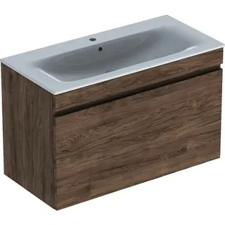 Geberit Renova Plan Set MWT m. US, 1 Schubl. 100x62,2x48cm, Nussbaum hickory – Bild 2