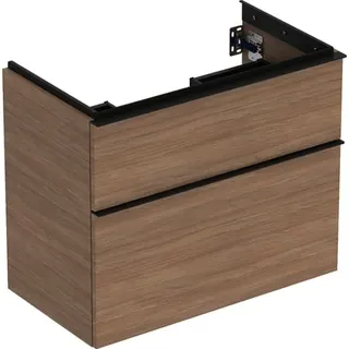 Geberit iCon Unterschrank f. Waschtisch, verk. Ausld. 74x61,5x41,6cm, Eiche/Gr. Lava – Bild 2