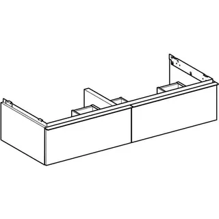 Geberit iCon Unterschrank für DWT, 2 Schubl. 118,4x24,7x47,6cm, sandgrau – Bild 3
